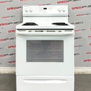 Used Frigidaire 30” Freestanding Coil Stove CFEF3016VWE For Sale Used Frigidaire 30” Freestanding Coil Stove CFEF3016VWE For Sale
