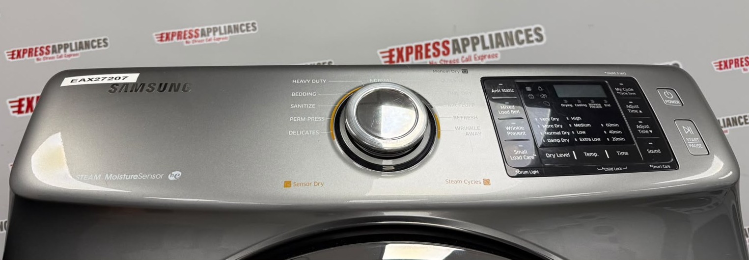Used Samsung 27" Front Load Washer and Electric Dryer Stackable Set WF42H5200AP/A2 DV24H6200EP/AC For Sale Used Samsung 27" Front Load Washer and Electric Dryer Stackable Set WF42H5200AP/A2 DV24H6200EP/AC For Sale