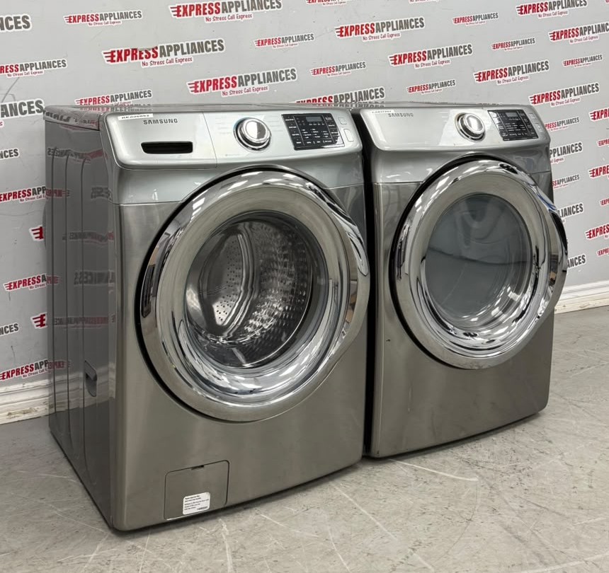 Used Samsung 27" Front Load Washer and Electric Dryer Stackable Set WF42H5200AP/A2 DV24H6200EP/AC For Sale Used Samsung 27" Front Load Washer and Electric Dryer Stackable Set WF42H5200AP/A2 DV24H6200EP/AC For Sale