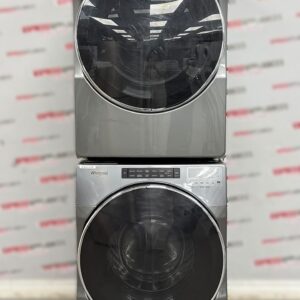 Used Whirlpool 27” Front Load Washer and Electric Dryer Stackable Set WFW6620HC0 YWED6620HC1 For Sale