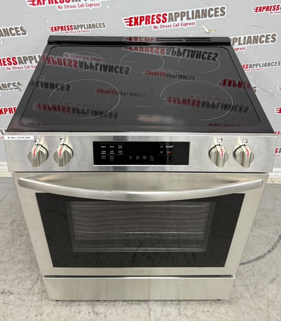 Open Box Frigidaire 30” Slide-In Glass Top Stove FCFE308CASF For Sale Open Box Frigidaire 30” Slide-In Glass Top Stove FCFE308CASF For Sale