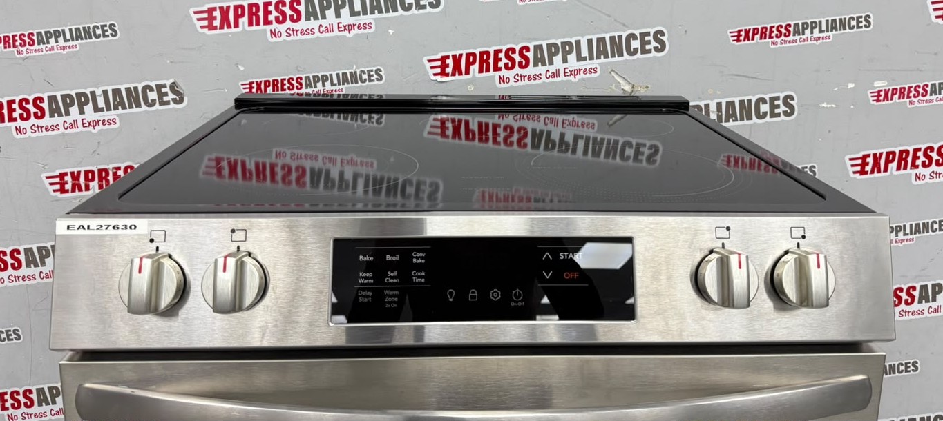 Open Box Frigidaire 30” Slide-In Glass Top Stove FCFE308CASF For Sale Open Box Frigidaire 30” Slide-In Glass Top Stove FCFE308CASF For Sale