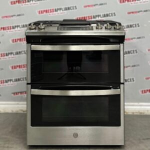 Open Box GE 30" Slide-In Gas Double Oven Stove JCGSS86SP3SS For Sale
