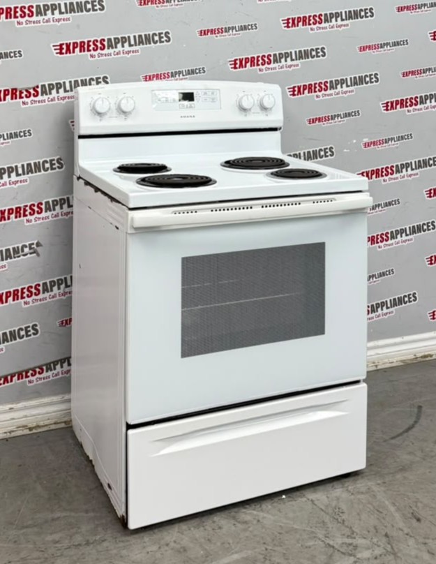 Used Amana 30” Freestanding Coil Stove YACR4303MFW For Sale Used Amana 30” Freestanding Coil Stove YACR4303MFW For Sale