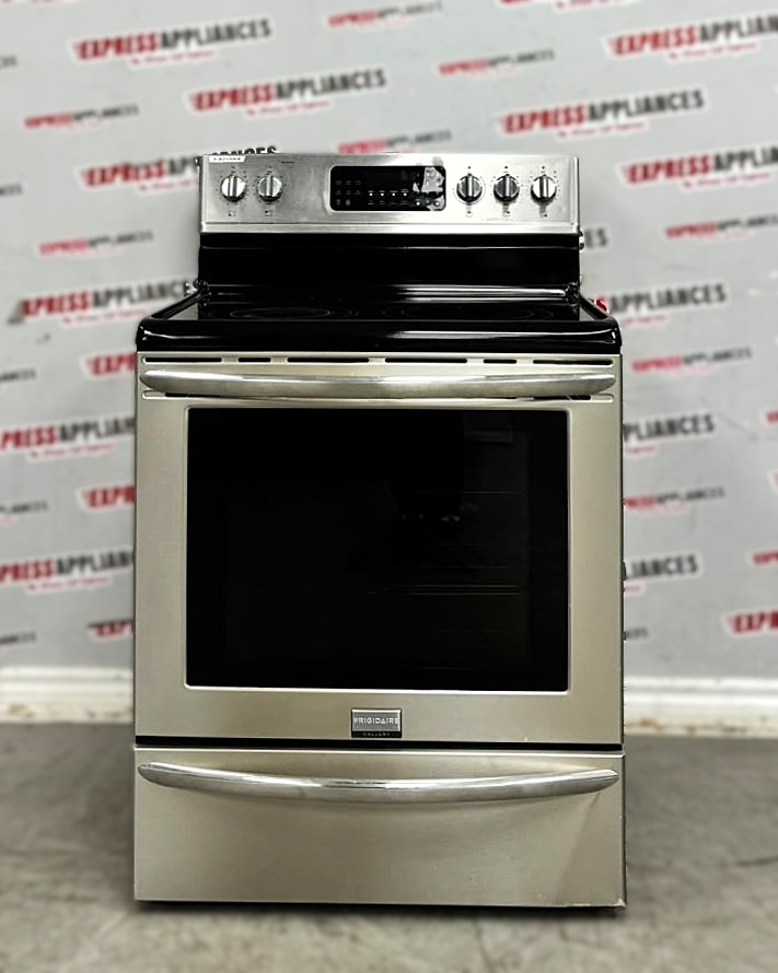 Used Frigidaire 30” Freestanding Glass Top Stove CGEF3055MFF For Sale Used Frigidaire 30” Freestanding Glass Top Stove CGEF3055MFF For Sale