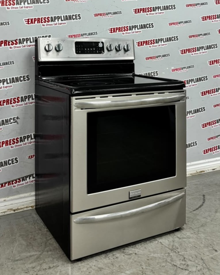 Used Frigidaire 30” Freestanding Glass Top Stove CGEF3055MFF For Sale Used Frigidaire 30” Freestanding Glass Top Stove CGEF3055MFF For Sale