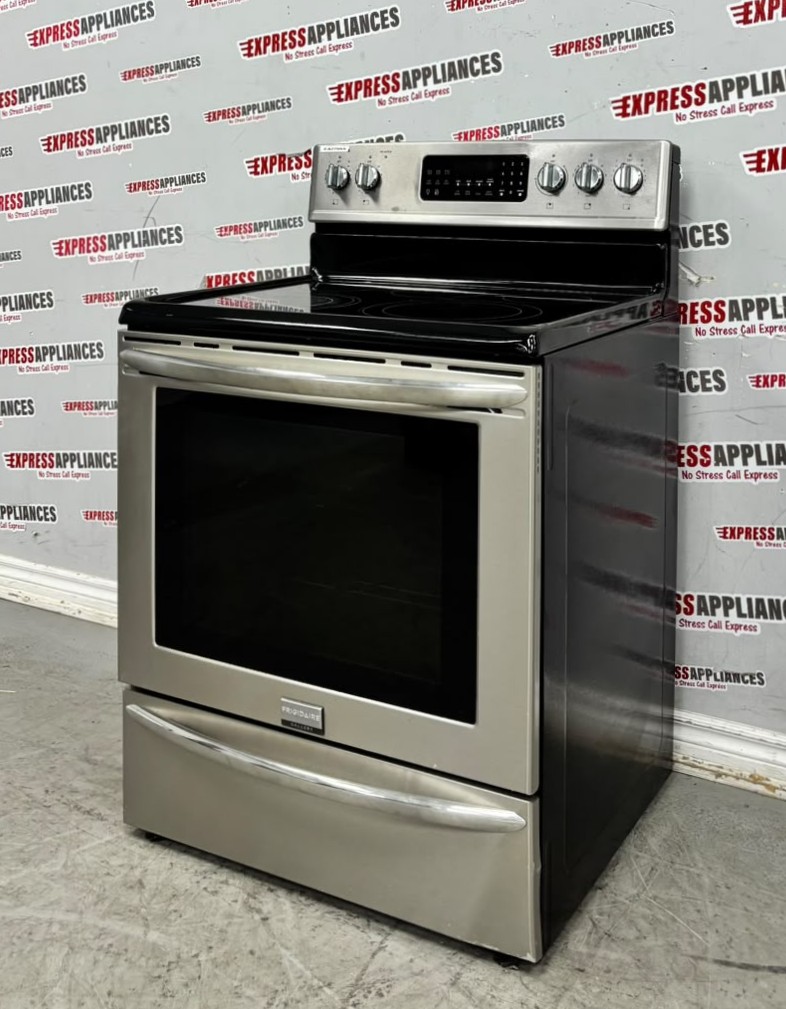 Used Frigidaire 30” Freestanding Glass Top Stove CGEF3055MFF For Sale Used Frigidaire 30” Freestanding Glass Top Stove CGEF3055MFF For Sale