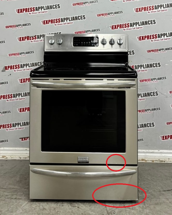Used Frigidaire 30” Freestanding Glass Top Stove CGEF3055MFF For Sale Used Frigidaire 30” Freestanding Glass Top Stove CGEF3055MFF For Sale