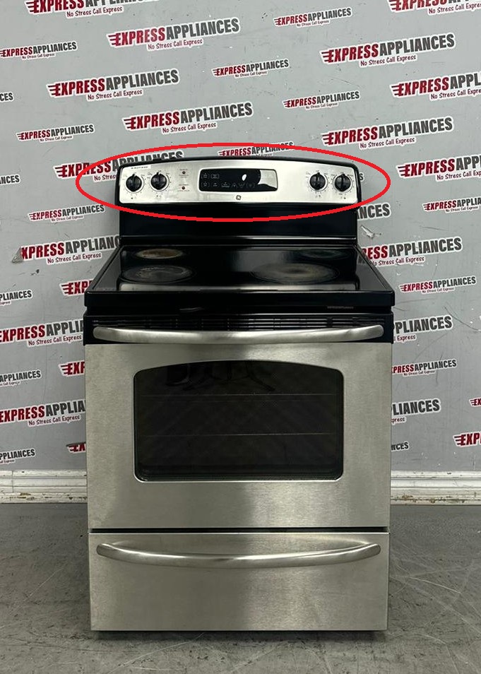Used GE 30” Freestanding Glass Top Stove JCBP65SP1SS For Sale Used GE 30” Freestanding Glass Top Stove JCBP65SP1SS For Sale