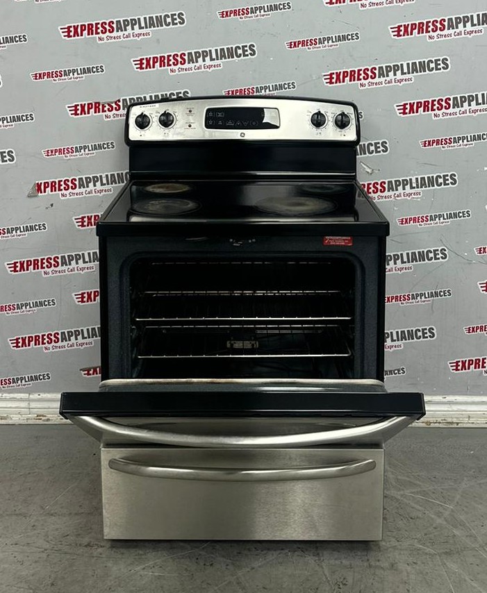 Used GE 30” Freestanding Glass Top Stove JCBP65SP1SS For Sale Used GE 30” Freestanding Glass Top Stove JCBP65SP1SS For Sale