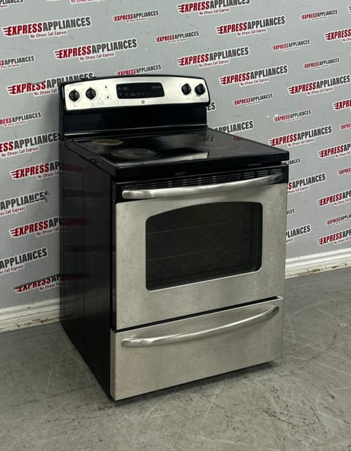 Used GE 30” Freestanding Glass Top Stove JCBP65SP1SS For Sale Used GE 30” Freestanding Glass Top Stove JCBP65SP1SS For Sale