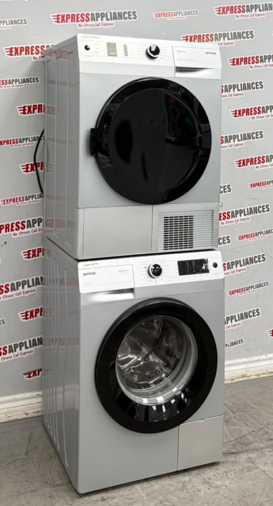 Used Gorenje 24” Front Load Washer and Ventless Dryer Stackable Set W8545PA D8565NA For Sale Used Gorenje 24” Front Load Washer and Ventless Dryer Stackable Set W8545PA D8565NA For Sale