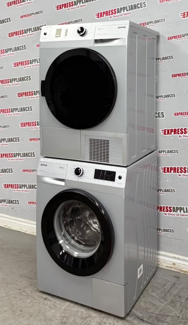 Used Gorenje 24” Front Load Washer and Ventless Dryer Stackable Set W8545PA D8565NA For Sale Used Gorenje 24” Front Load Washer and Ventless Dryer Stackable Set W8545PA D8565NA For Sale