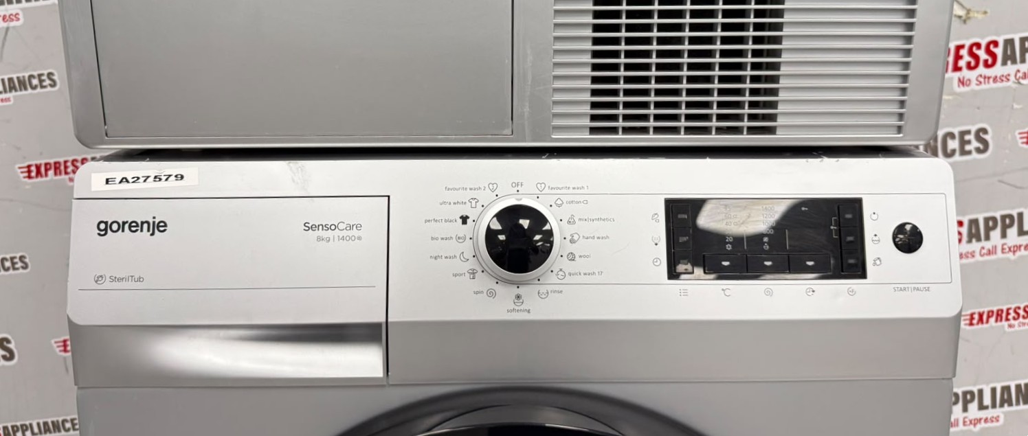 Used Gorenje 24” Front Load Washer and Ventless Dryer Stackable Set W8545PA D8565NA For Sale Used Gorenje 24” Front Load Washer and Ventless Dryer Stackable Set W8545PA D8565NA For Sale