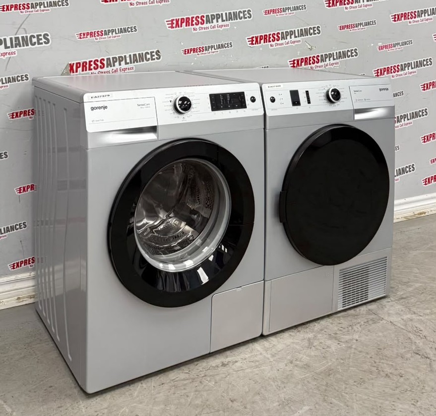 Used Gorenje 24” Front Load Washer and Ventless Dryer Stackable Set W8545PA D8565NA For Sale Used Gorenje 24” Front Load Washer and Ventless Dryer Stackable Set W8545PA D8565NA For Sale