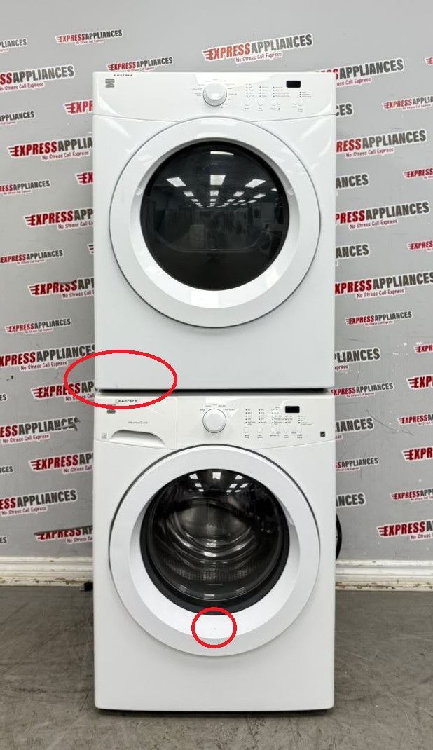 Used Kenmore 27” Front Load Washer and Electric Dryer Stackable Set FAFW3801LW5 970-C880420 For Sale Used Kenmore 27” Front Load Washer and Electric Dryer Stackable Set FAFW3801LW5 970-C880420 For Sale