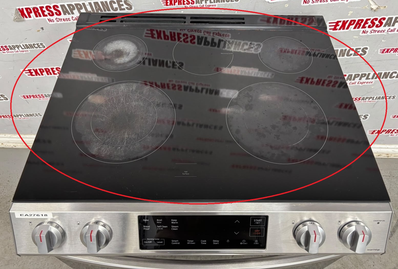 Used Samsung 30” Slide-In Glass Top Stove NE63T8111SS/AC For Sale Used Samsung 30” Slide-In Glass Top Stove NE63T8111SS/AC For Sale
