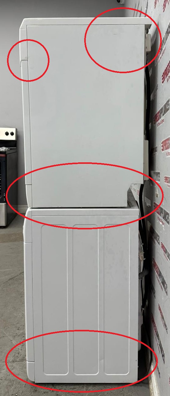 Used Whirlpool 24” Front Load Washer and Electric Dryer Stackable Set WFC7500VW2 YWED7500VW For Sale Used Whirlpool 24” Front Load Washer and Electric Dryer Stackable Set WFC7500VW2 YWED7500VW For Sale