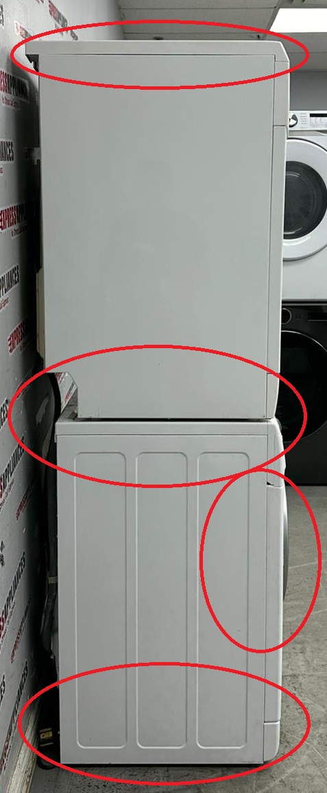 Used Whirlpool 24” Front Load Washer and Electric Dryer Stackable Set WFC7500VW2 YWED7500VW For Sale Used Whirlpool 24” Front Load Washer and Electric Dryer Stackable Set WFC7500VW2 YWED7500VW For Sale