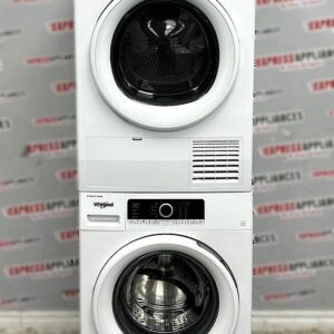 Used Whirlpool 24” Front Load Washer and Ventless Dryer Stackable Set WFW3090JW0 YWCD3090JW0 For Sale