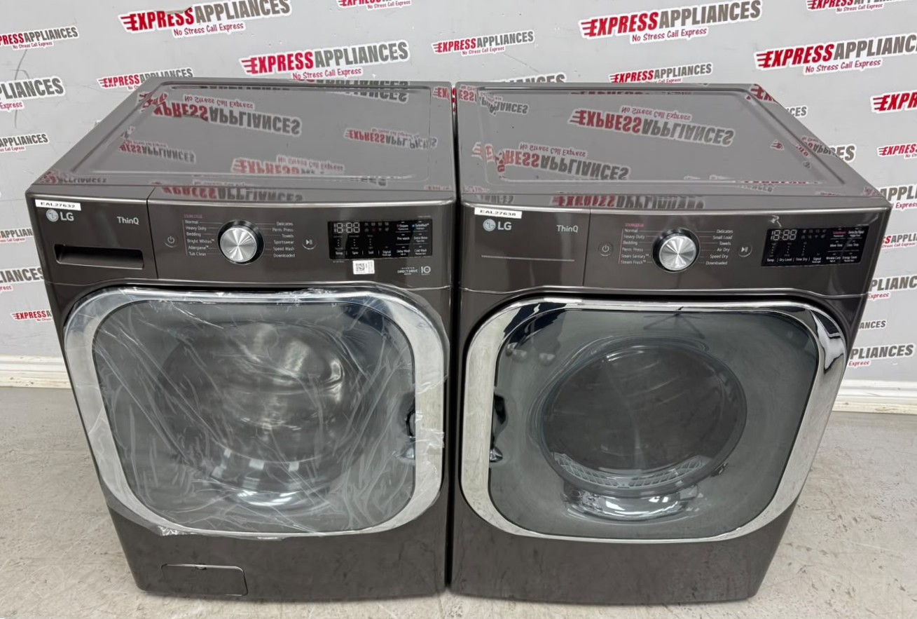 Open Box LG 29'' Front Load Washer and Electric Dryer Stackable Set WM8900HBA DLEX8900B For Sale Open Box LG 29'' Front Load Washer and Electric Dryer Stackable Set WM8900HBA DLEX8900B For Sale