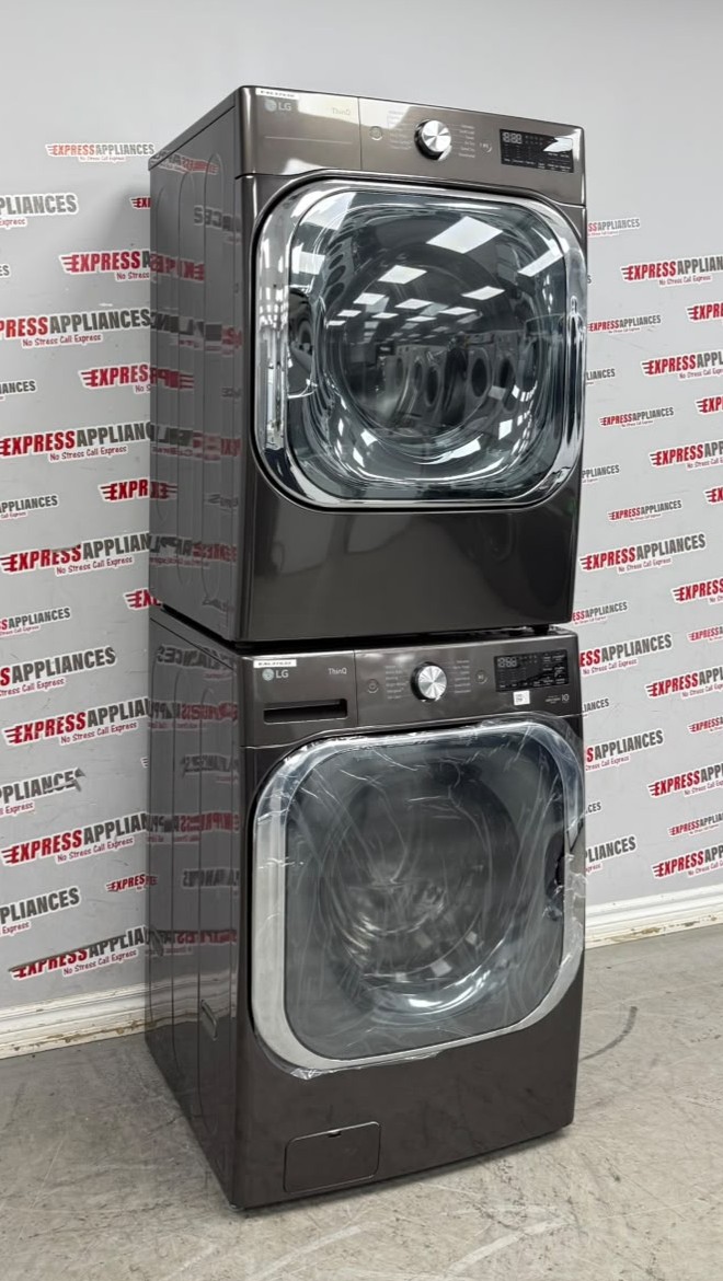 Open Box LG 29'' Front Load Washer and Electric Dryer Stackable Set WM8900HBA DLEX8900B For Sale Open Box LG 29'' Front Load Washer and Electric Dryer Stackable Set WM8900HBA DLEX8900B For Sale