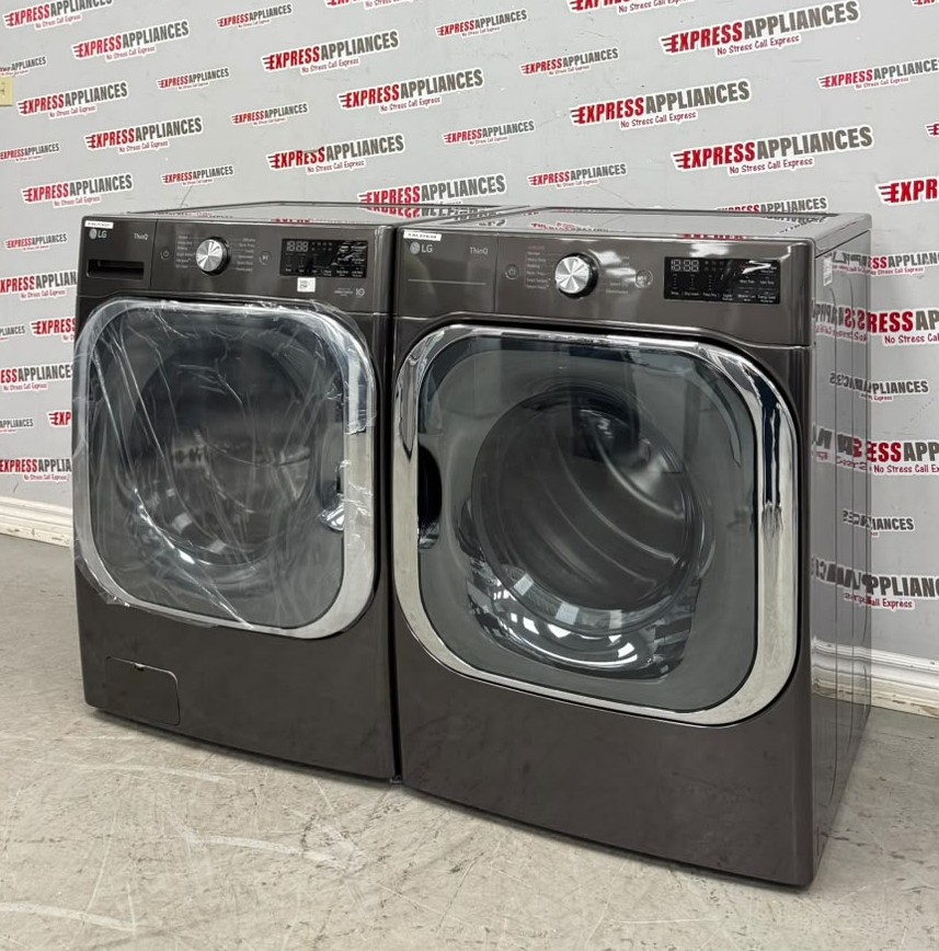Open Box LG 29'' Front Load Washer and Electric Dryer Stackable Set WM8900HBA DLEX8900B For Sale Open Box LG 29'' Front Load Washer and Electric Dryer Stackable Set WM8900HBA DLEX8900B For Sale