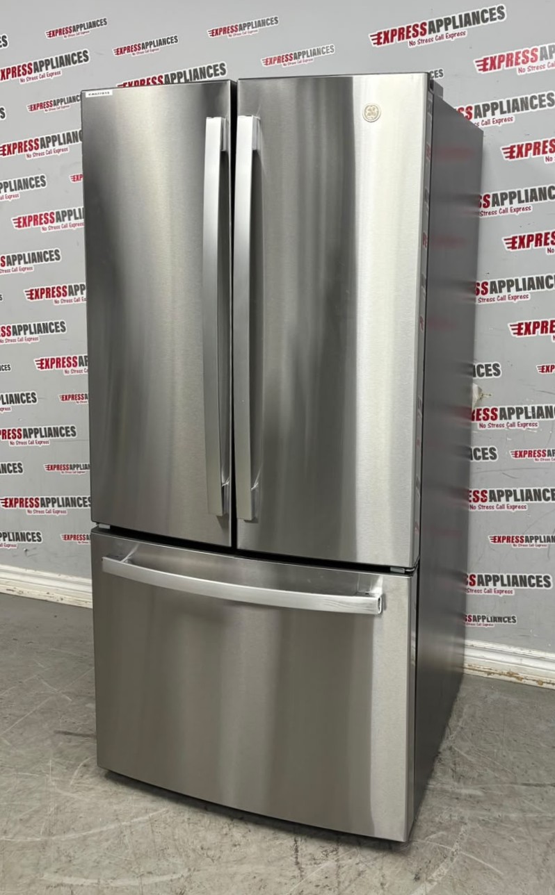 Floor Model GE 33” French Door Refrigerator GNE25DYRLKFS SKU: EAS27815 For Sale Floor Model GE 33” French Door Refrigerator GNE25DYRLKFS SKU: EAS27815 For Sale