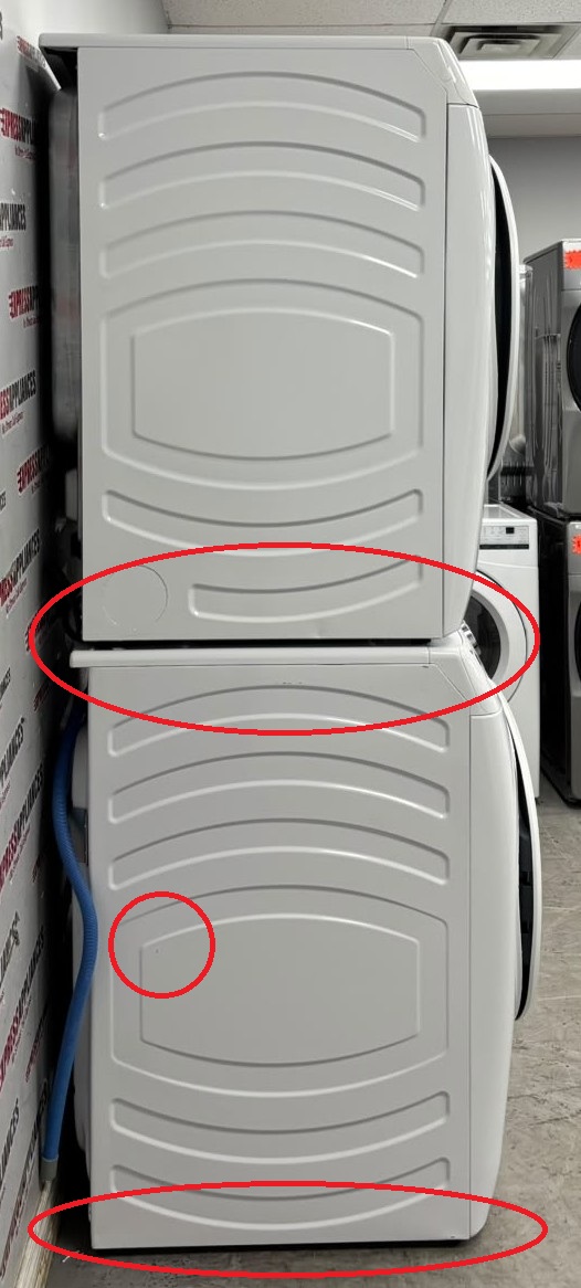 Open Box GE 28” Front Load Washer and Electric Dryer Stackable Set GFW350SSY0WW GFD35ESMY0WW For Sale Open Box GE 28” Front Load Washer and Electric Dryer Stackable Set GFW350SSY0WW GFD35ESMY0WW For Sale