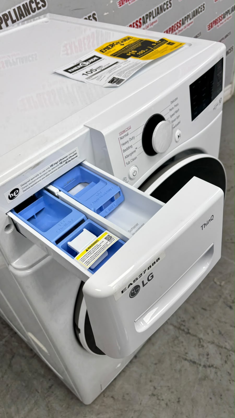 Open Box LG 27” Front Load Washing Machine WM3600HWA For Sale Open Box LG 27” Front Load Washing Machine WM3600HWA For Sale