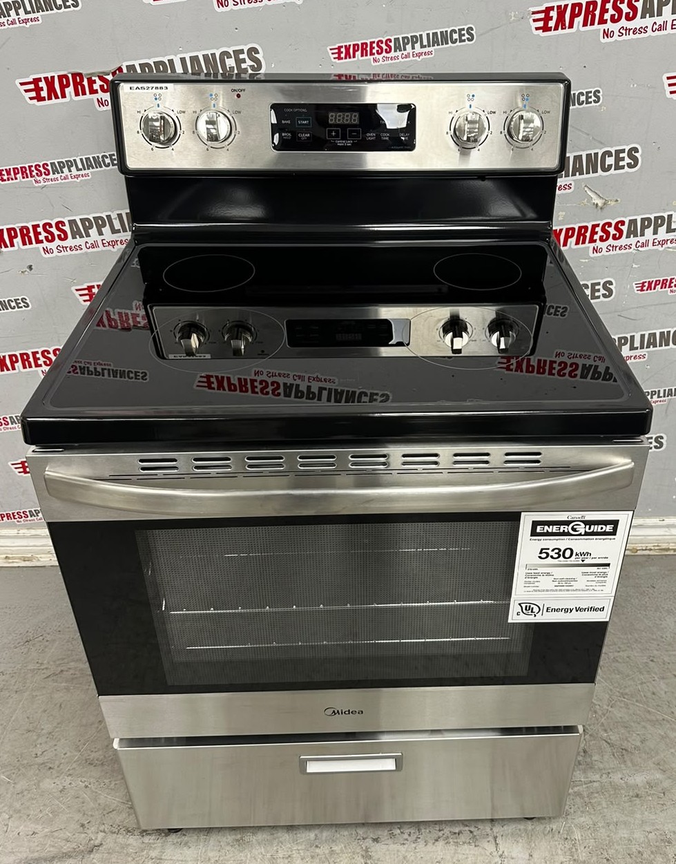 Open Box Midea 30” Freestanding Glass Top Stove MER30B12ASSC For Sale Open Box Midea 30” Freestanding Glass Top Stove MER30B12ASSC For Sale