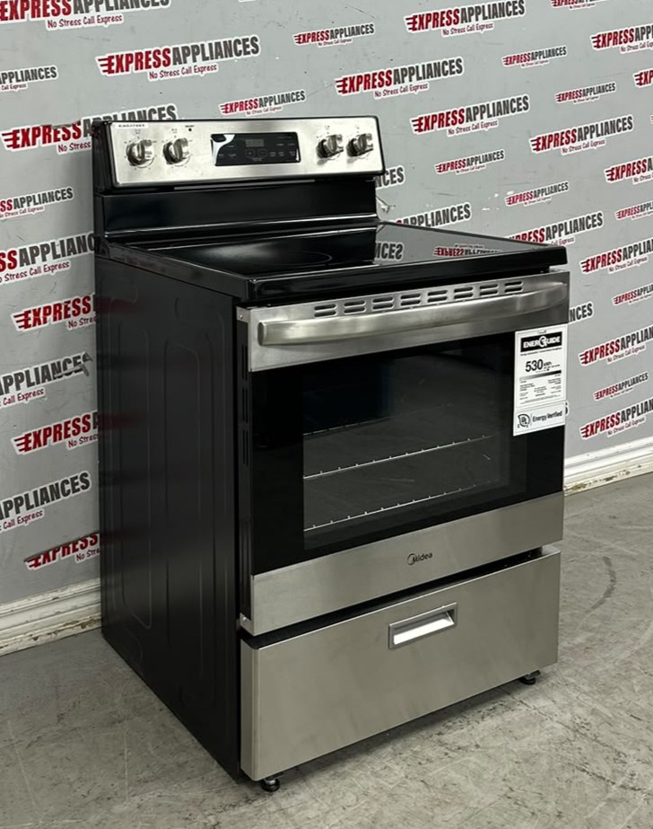 Open Box Midea 30” Freestanding Glass Top Stove MER30B12ASSC For Sale Open Box Midea 30” Freestanding Glass Top Stove MER30B12ASSC For Sale