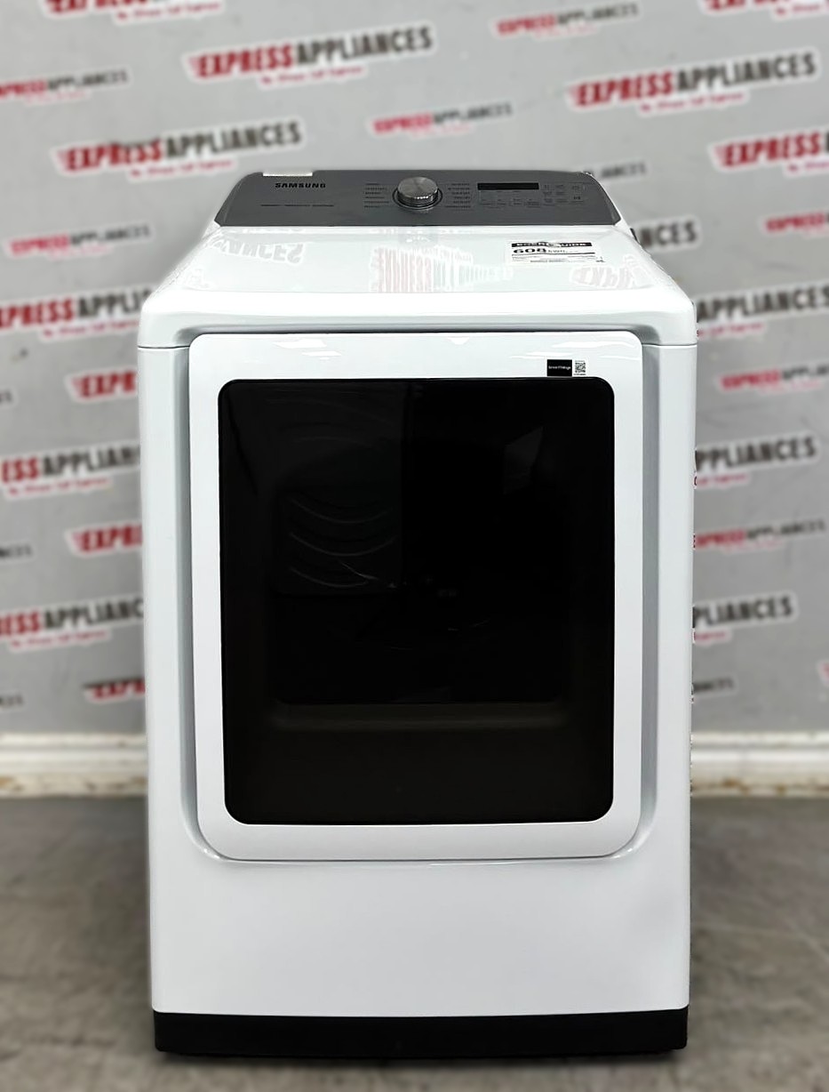 Open Box Samsung 27” Electric Dryer DVE52DG5505W For Sale Open Box Samsung 27” Electric Dryer DVE52DG5505W For Sale