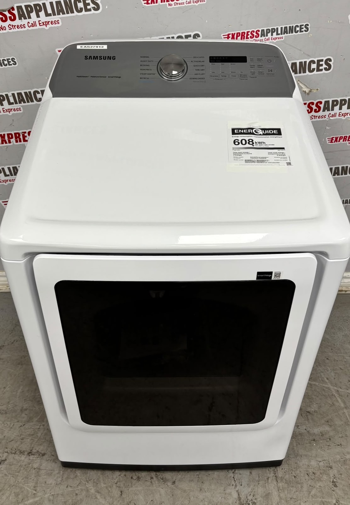 Open Box Samsung 27” Electric Dryer DVE52DG5505W For Sale Open Box Samsung 27” Electric Dryer DVE52DG5505W For Sale