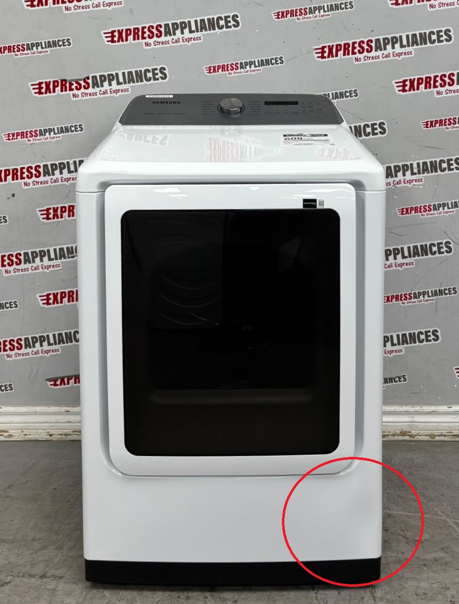Open Box Samsung 27” Electric Dryer DVE52DG5505W For Sale Open Box Samsung 27” Electric Dryer DVE52DG5505W For Sale