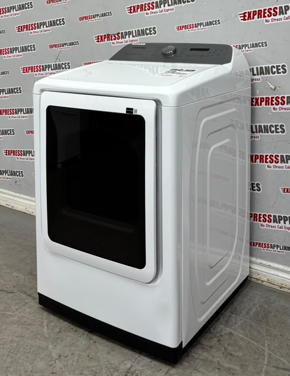 Open Box Samsung 27” Electric Dryer DVE52DG5505W For Sale Open Box Samsung 27” Electric Dryer DVE52DG5505W For Sale