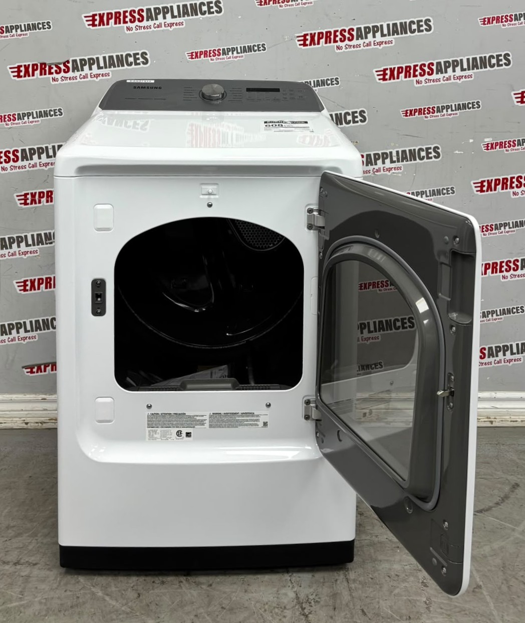 Open Box Samsung 27” Electric Dryer DVE52DG5505W For Sale Open Box Samsung 27” Electric Dryer DVE52DG5505W For Sale