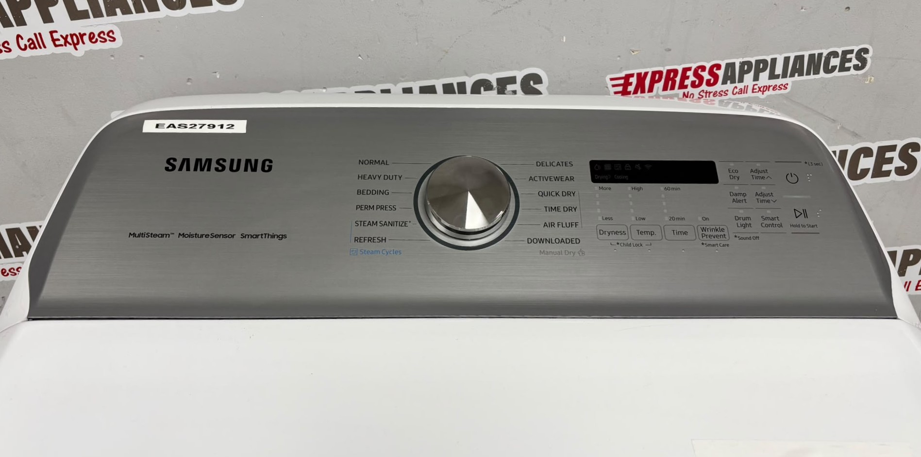 Open Box Samsung 27” Electric Dryer DVE52DG5505W For Sale Open Box Samsung 27” Electric Dryer DVE52DG5505W For Sale