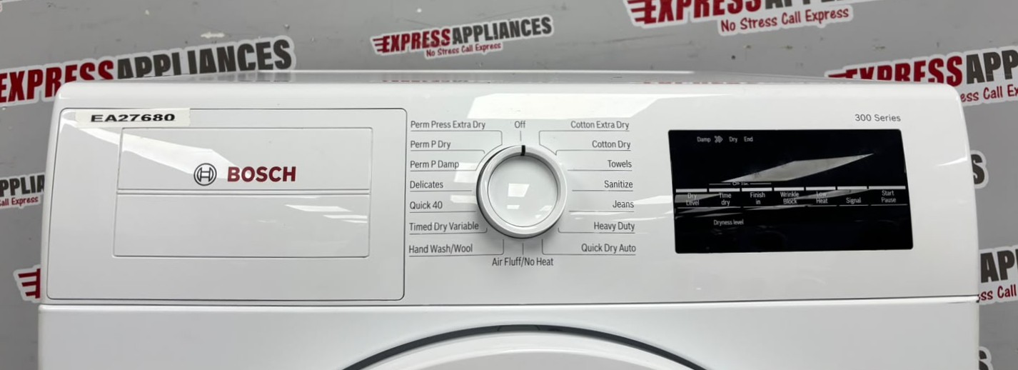 Used Bosch 24” Front Load Washer and Ventless Dryer Stackable Set WAT28400UC/20 WTG86400UC/08 For Sale Used Bosch 24” Front Load Washer and Ventless Dryer Stackable Set WAT28400UC/20 WTG86400UC/08 For Sale