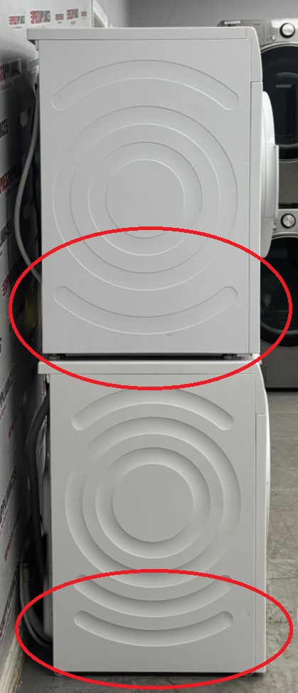 Used Bosch 24” Front Load Washer and Ventless Dryer Stackable Set WAT28400UC/20 WTG86400UC/08 For Sale Used Bosch 24” Front Load Washer and Ventless Dryer Stackable Set WAT28400UC/20 WTG86400UC/08 For Sale