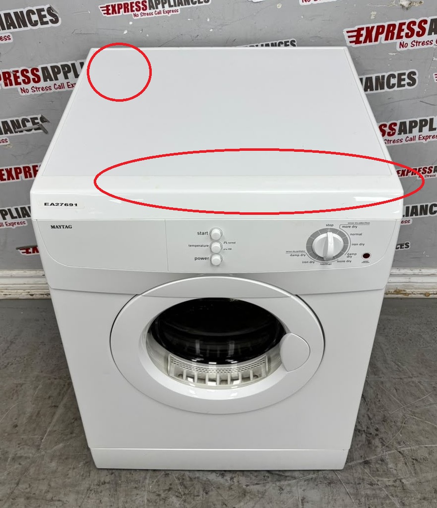 Used Maytag 24” Electric Stackable Dryer YMED7500YW2 SKU: EA27691 For Sale Used Maytag 24” Electric Stackable Dryer YMED7500YW2 SKU: EA27691 For Sale