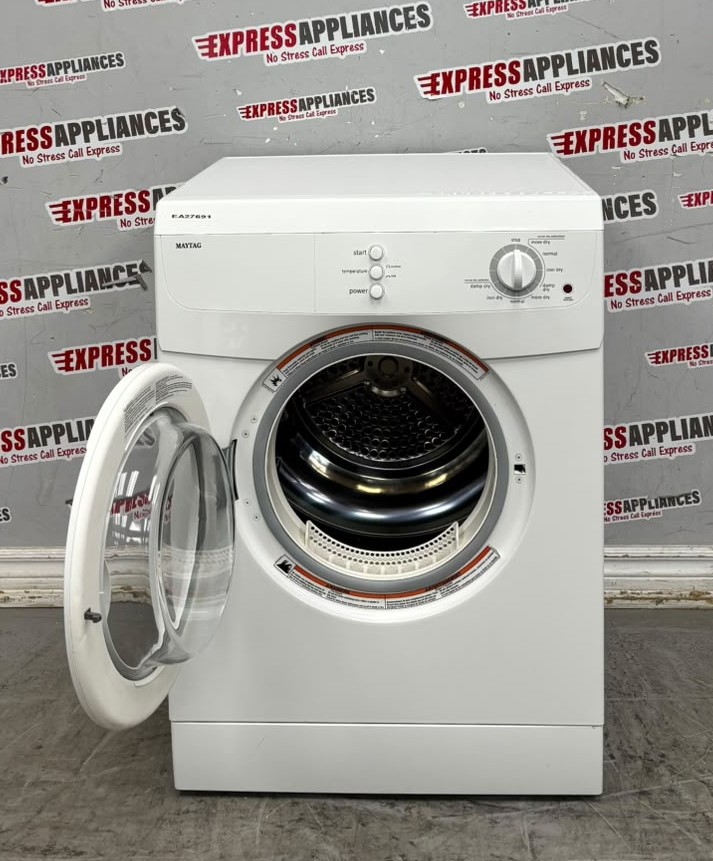 Used Maytag 24” Electric Stackable Dryer YMED7500YW2 SKU: EA27691 For Sale Used Maytag 24” Electric Stackable Dryer YMED7500YW2 SKU: EA27691 For Sale