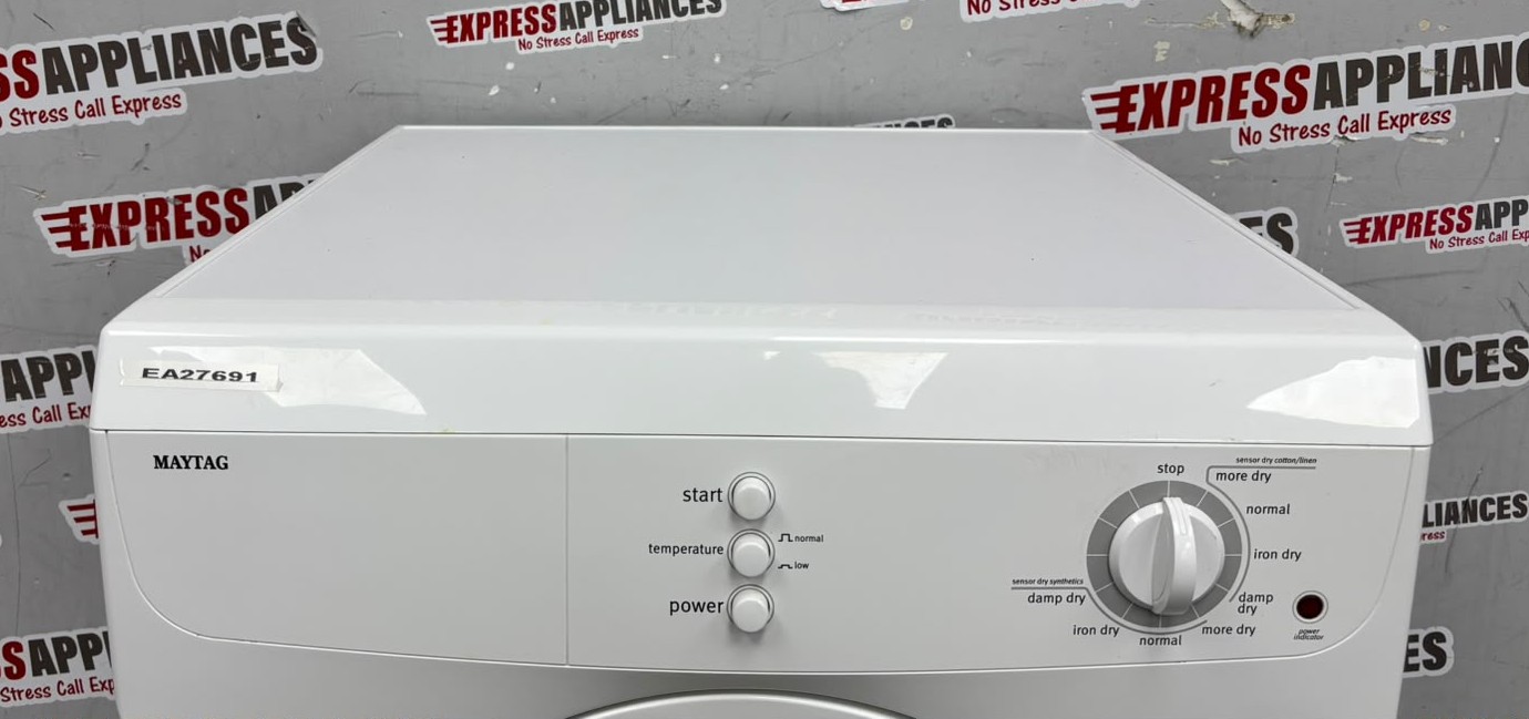 Used Maytag 24” Electric Stackable Dryer YMED7500YW2 SKU: EA27691 For Sale Used Maytag 24” Electric Stackable Dryer YMED7500YW2 SKU: EA27691 For Sale