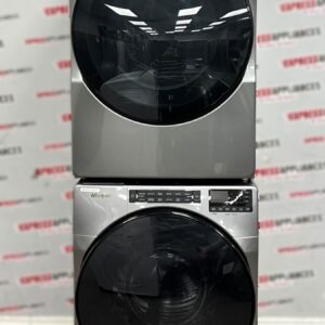 Used Whirlpool 27” Front Load Washer and Electric Dryer Stackable Set WFW6605MC1 YWED6605MC0 For Sale