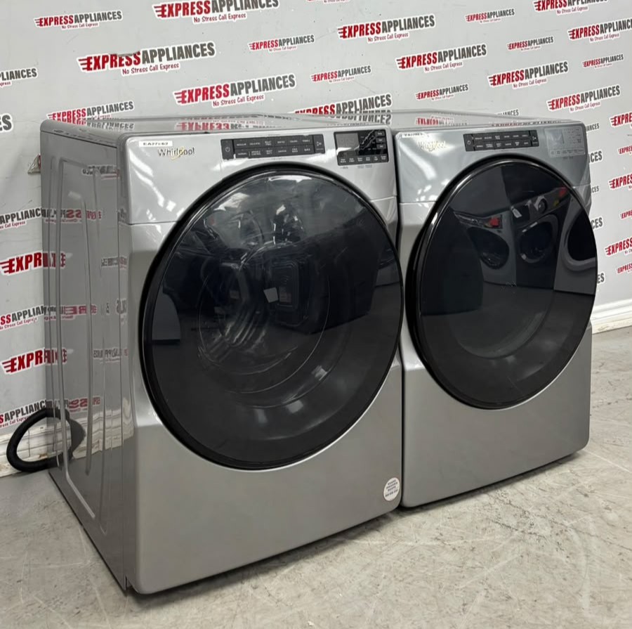 Used Whirlpool 27” Front Load Washer and Electric Dryer Stackable Set WFW6605MC1 YWED6605MC0 For Sale Used Whirlpool 27” Front Load Washer and Electric Dryer Stackable Set WFW6605MC1 YWED6605MC0 For Sale