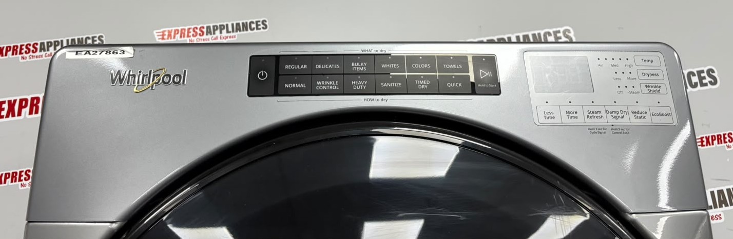 Used Whirlpool 27” Front Load Washer and Electric Dryer Stackable Set WFW6605MC1 YWED6605MC0 For Sale Used Whirlpool 27” Front Load Washer and Electric Dryer Stackable Set WFW6605MC1 YWED6605MC0 For Sale